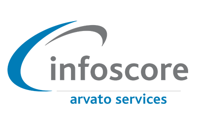 Das Logo der infoscore – arvato services