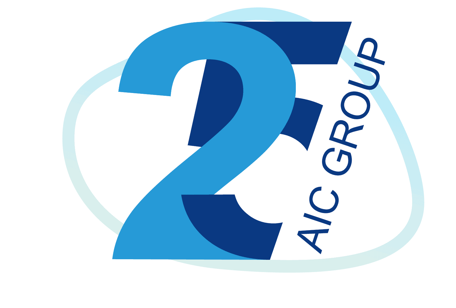25 Jahre AIC Group - Jubilaeums-Symbol - Schriftzug