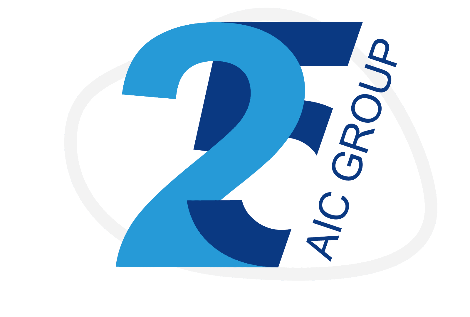 25 Jahre AIC Group - Jubilaeums-Symbol - Schriftzug