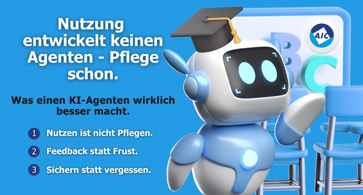 Alle reden über die Nutzung von KI - eine Schulsituation mit einem Roboter