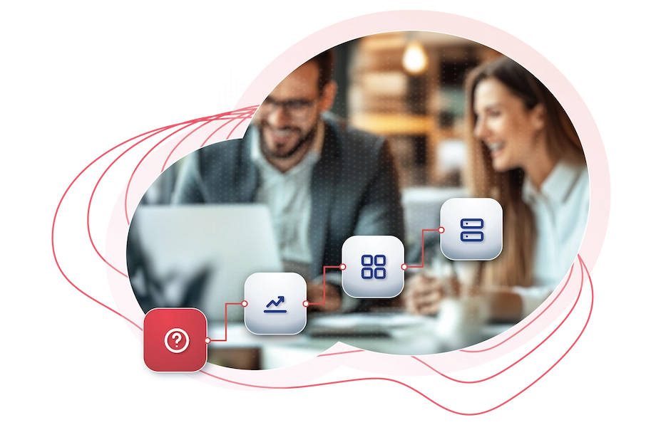 Business Intelligence: Vier Stufen in fester Reihenfolge: Frage, Kennzahl, Datenmodell, System