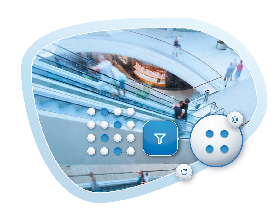 Customer Audiences: Filter teilt eine Kundengruppe und hebt das Segment hervor, das eine Botschaft erreichen soll