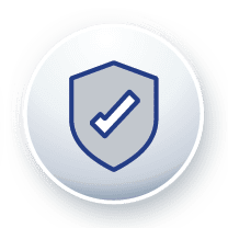 Icon Schild mit Standort – Datensouveränität | Icon shield with location – data sovereignty
